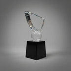 Optic Crystal - Crowned Golf Award