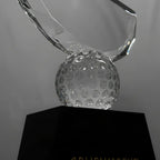 Optic Crystal - Crowned Golf Award