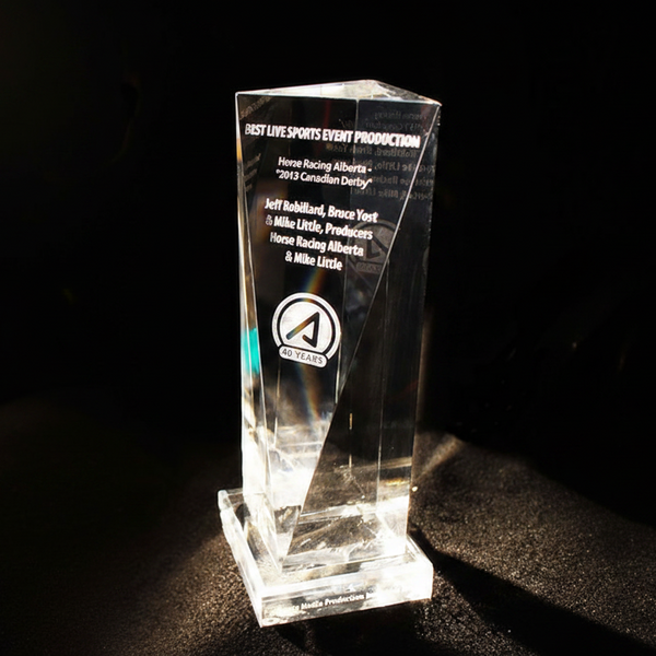 Optic Crystal - Grand Bevel with Base  (9")