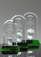 Optic Crystal - Dome Golf Award