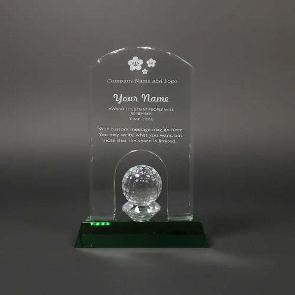 Optic Crystal - Dome Golf Award
