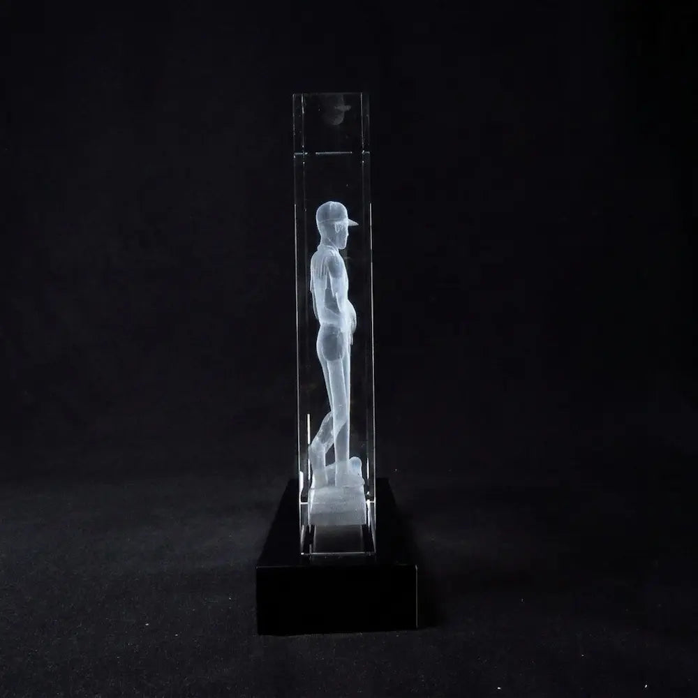 Optic Crystal - Male Golfer on Black Base