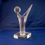 Optic Crystal - Golf Ball on Splash-shaped Glass
