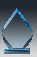 Acrylic - Faceted Blue Diamond Award
