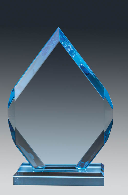 Acrylic - Faceted Blue Diamond Award